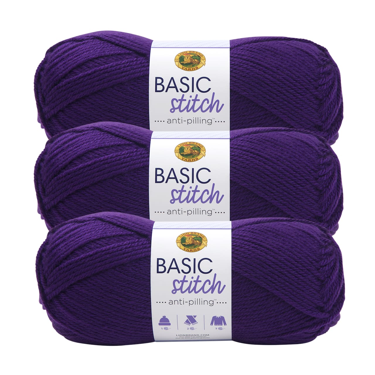 3 Pack Lion Brand® Basic Stitch Anti Pilling™ Yarn
